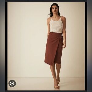 Reiss | Larkby Wrap Front Midi Skirt